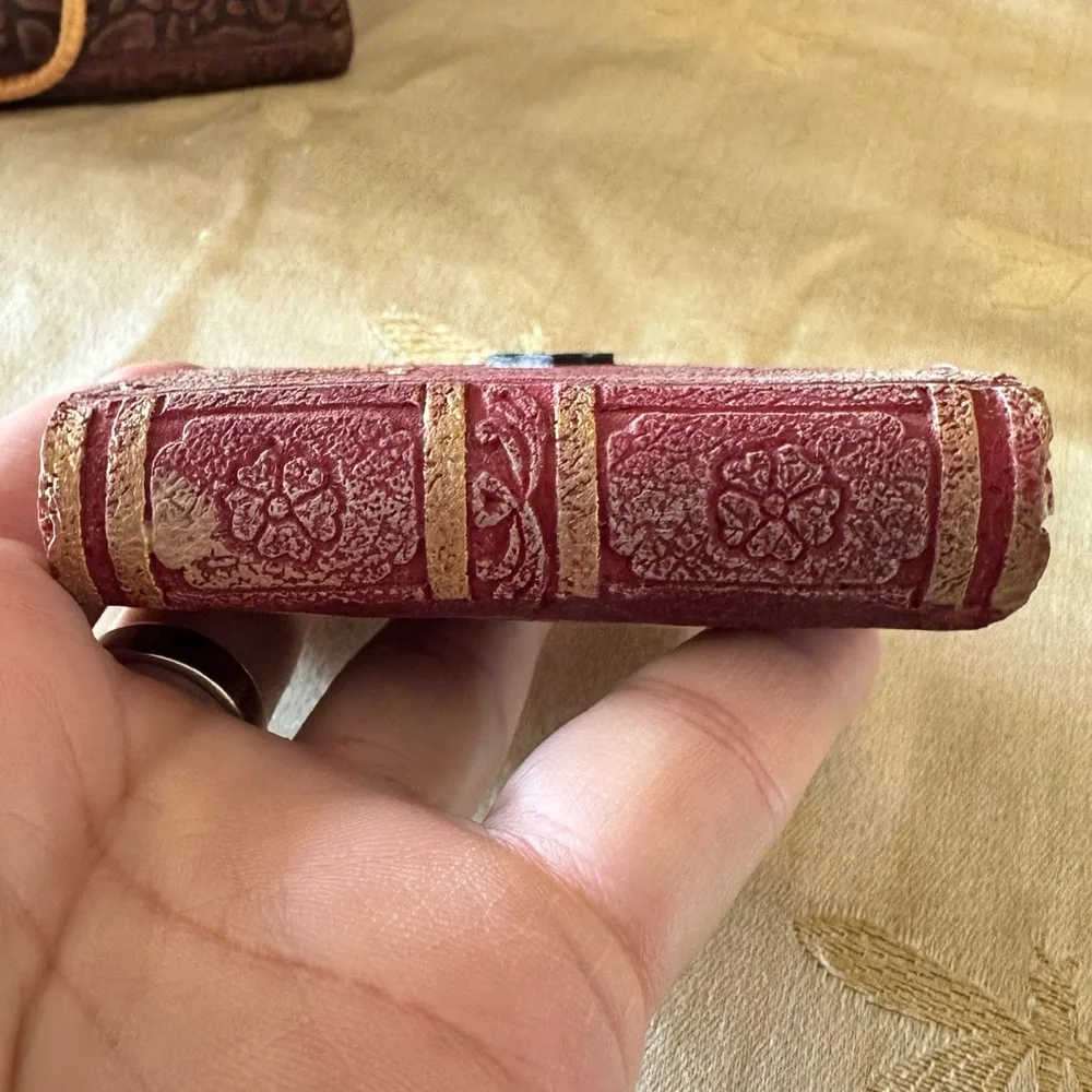 Vintage Small Resin Red Faux Diary / Journal / Book w/ Great Detail.
